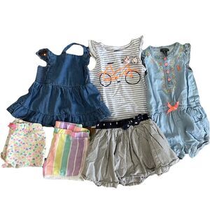 Girls 4T Summer Lot Shorts, Skirt, Shirt, Shirts Jumper (6pcs)